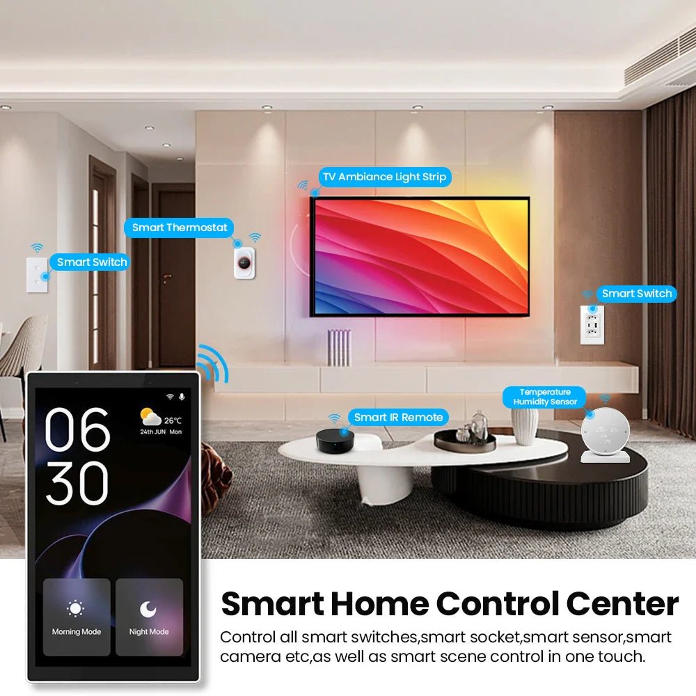 Controle Inteligente AVATTO P6EPro - Conectividade Wi - Fi e Zigbee - BoostedBit - BoostedBit - Sence Switch - C - 1 -