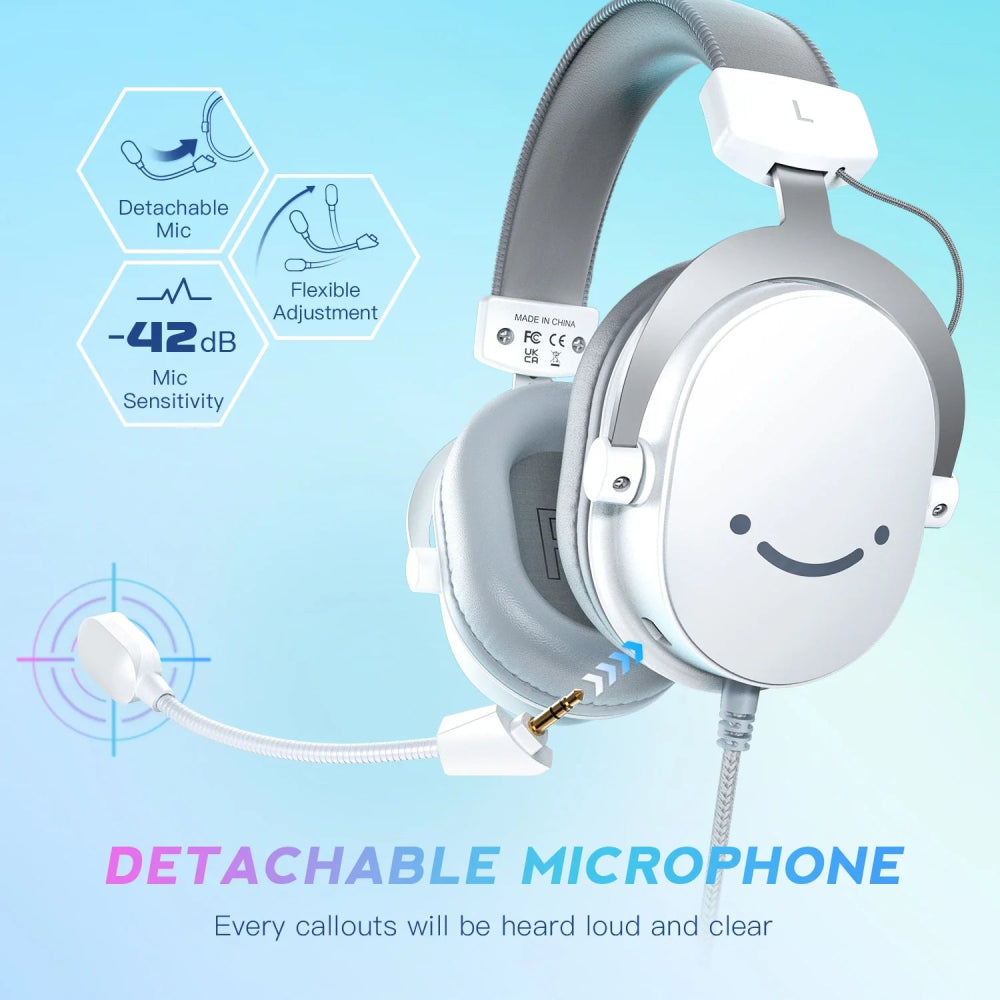 Headset Gamer FIFINE H9W 7.1 Surround Sound - BoostedBit - BoostedBit - Branco -