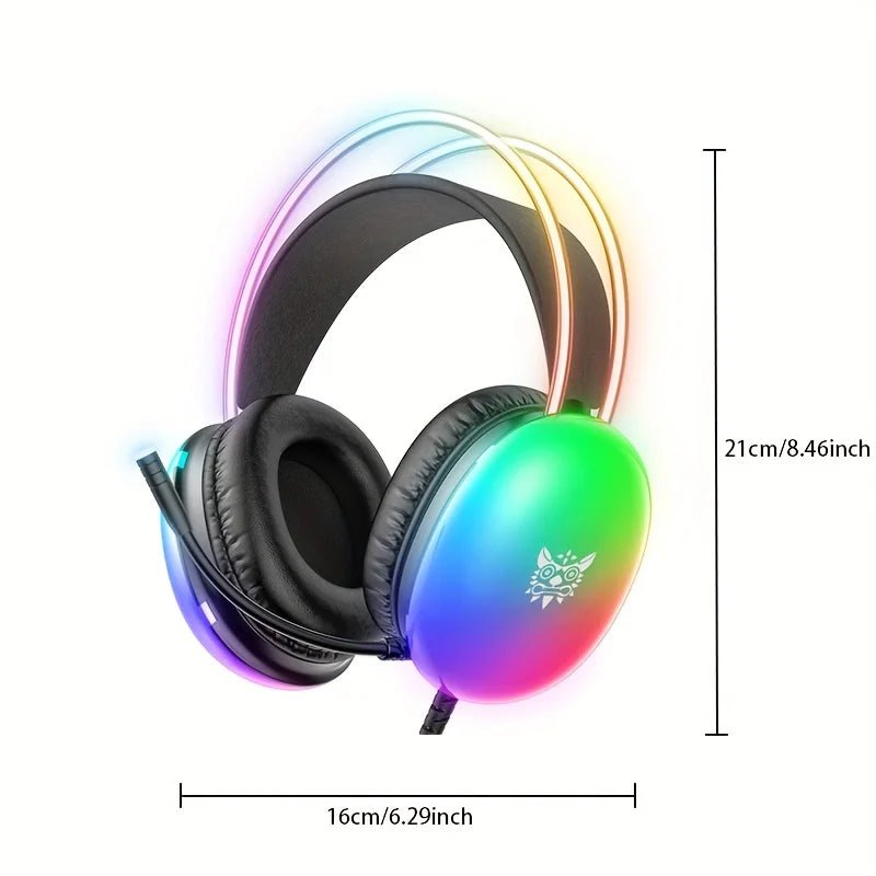 Headset Gamer ONIKUMA X25 com Cancelamento Ativo de Ruído e RGB - BoostedBit - BoostedBit - Preto -