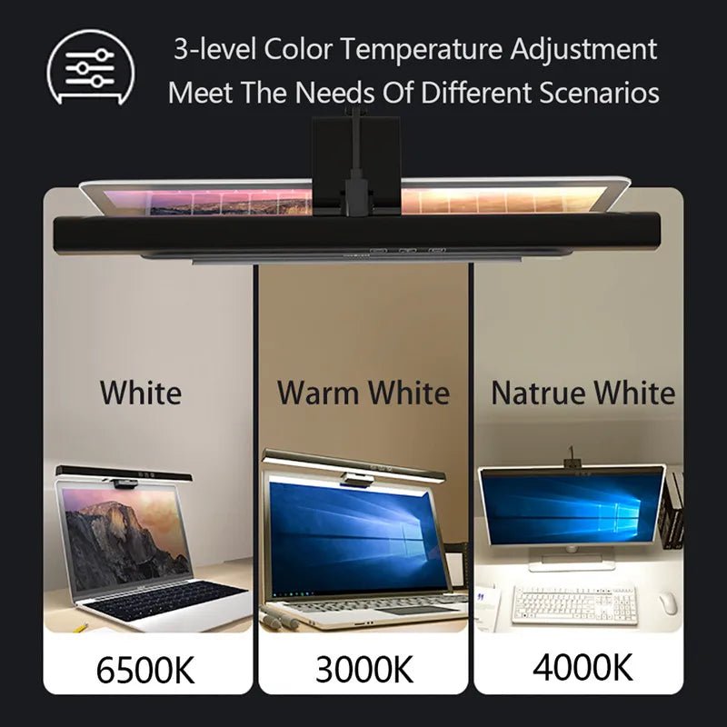 Lâmpada de Tela LED Moderna com Ajuste de Cores e Controle Tátil – 220V - BoostedBit - BoostedBit - Luz de 3 Cores - C - 1 -