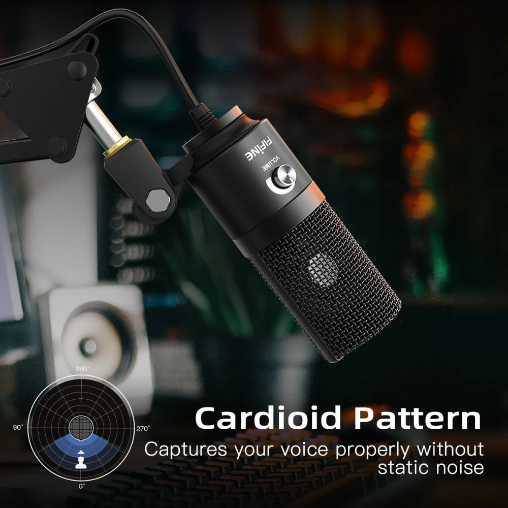 Microfone Gamer FIFINE K669B, USB, Ideal para Stream - K669B - BoostedBit - BoostedBit - K669B -