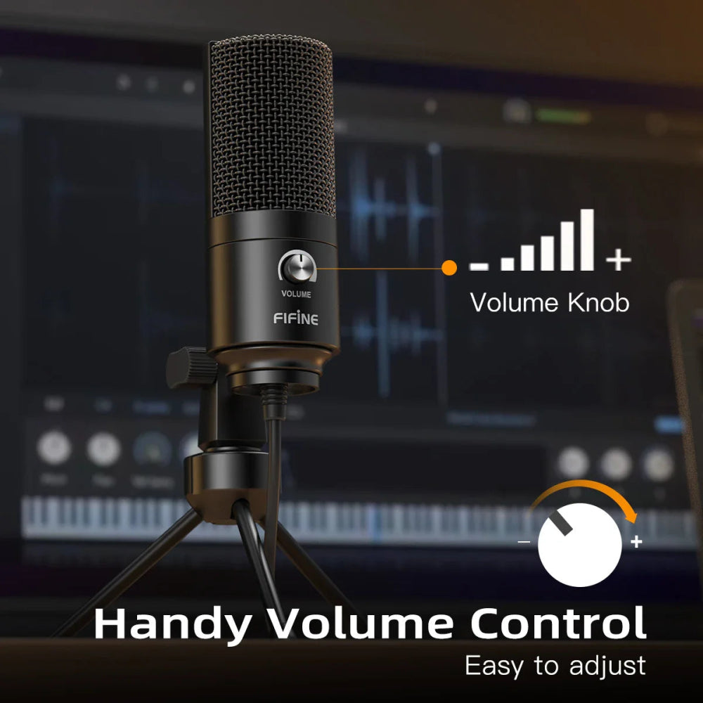 Microfone Gamer FIFINE K669B, USB, Ideal para Stream - K669B - BoostedBit - BoostedBit - K669B -