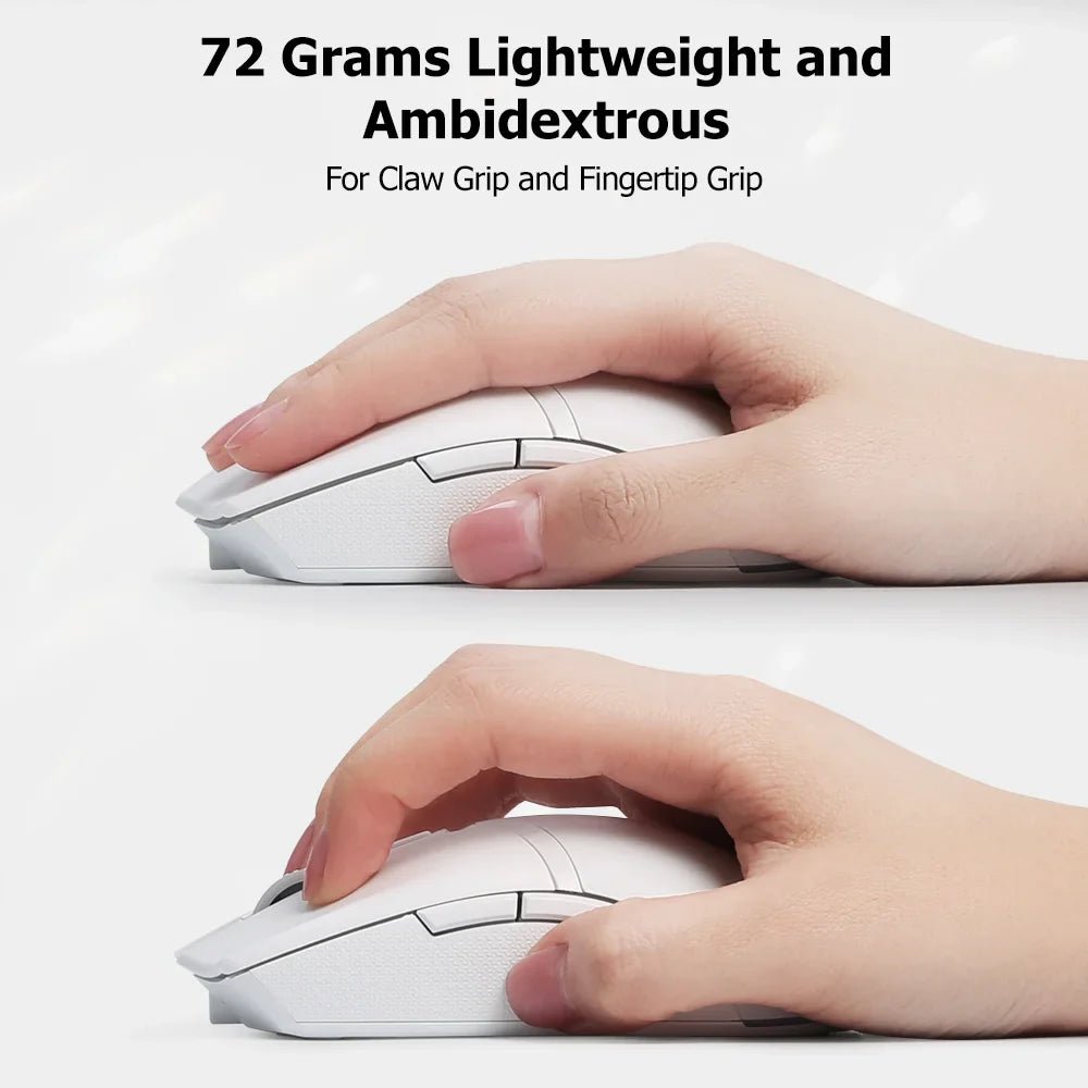 Mouse gamer Delux M800, 72g, sem fio, RGB, 6 botões, 26000DPI - M800 PAW3395 - BoostedBit - BoostedBit - Branco -