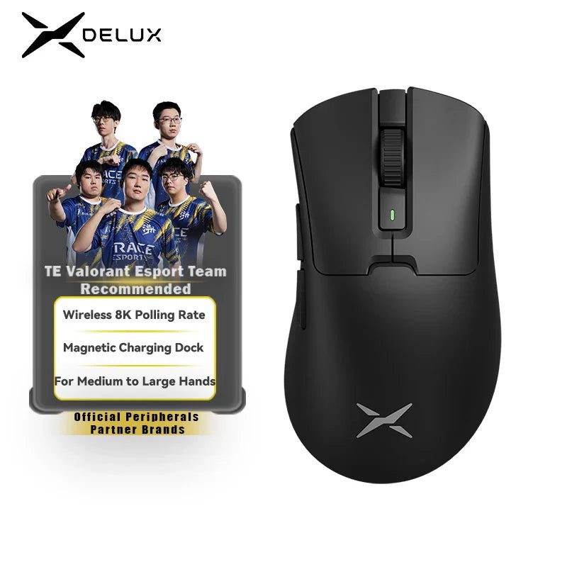 Mouse gamer Delux M900PRO, sem fio, 63g, RGB, 26000DPI - M900PRO PAW3395 - BoostedBit - BoostedBit - M900PRO - Preto -
