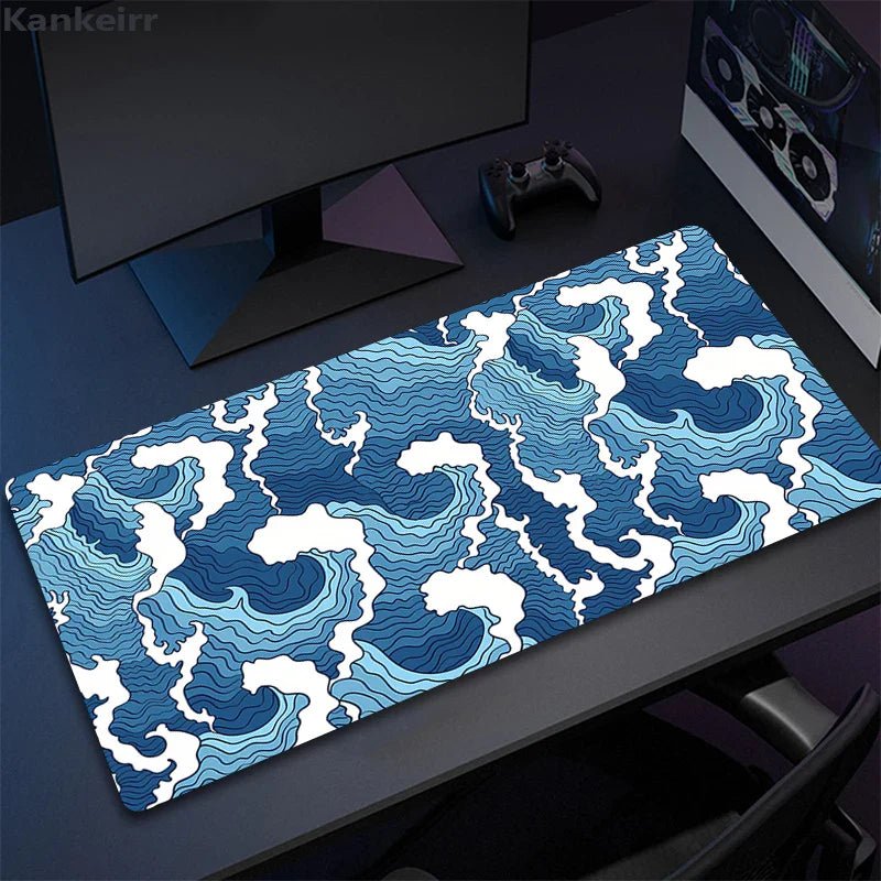Mousepad Gamer de Borracha Antiderrapante (Arte Japonesa) - BoostedBit - BoostedBit - Rosa - 300x700x3mm -