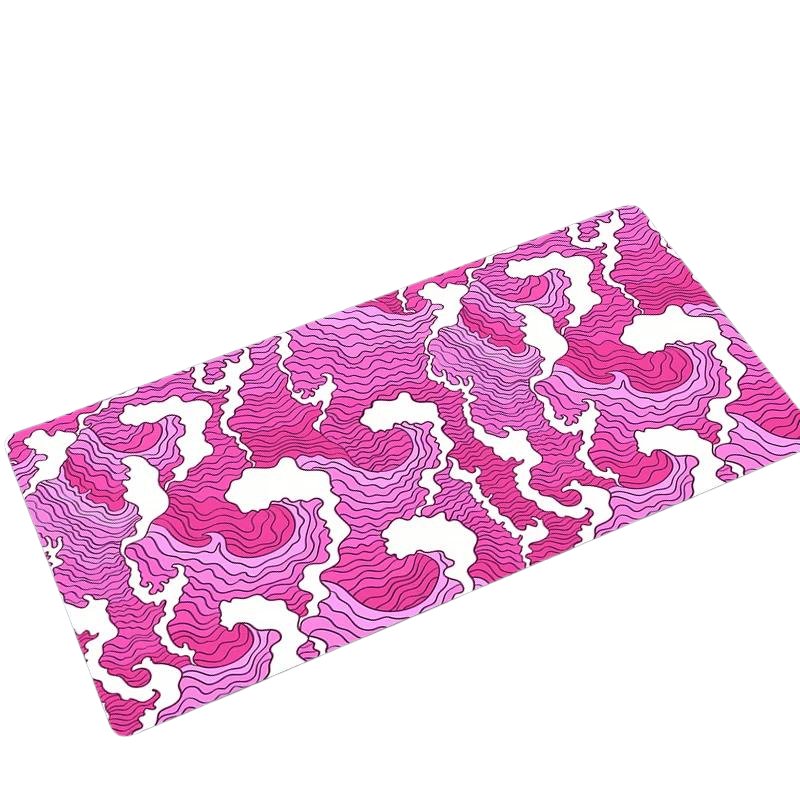 Mousepad Gamer de Borracha Antiderrapante (Arte Japonesa) - BoostedBit - BoostedBit - Rosa - 300x700x3mm -