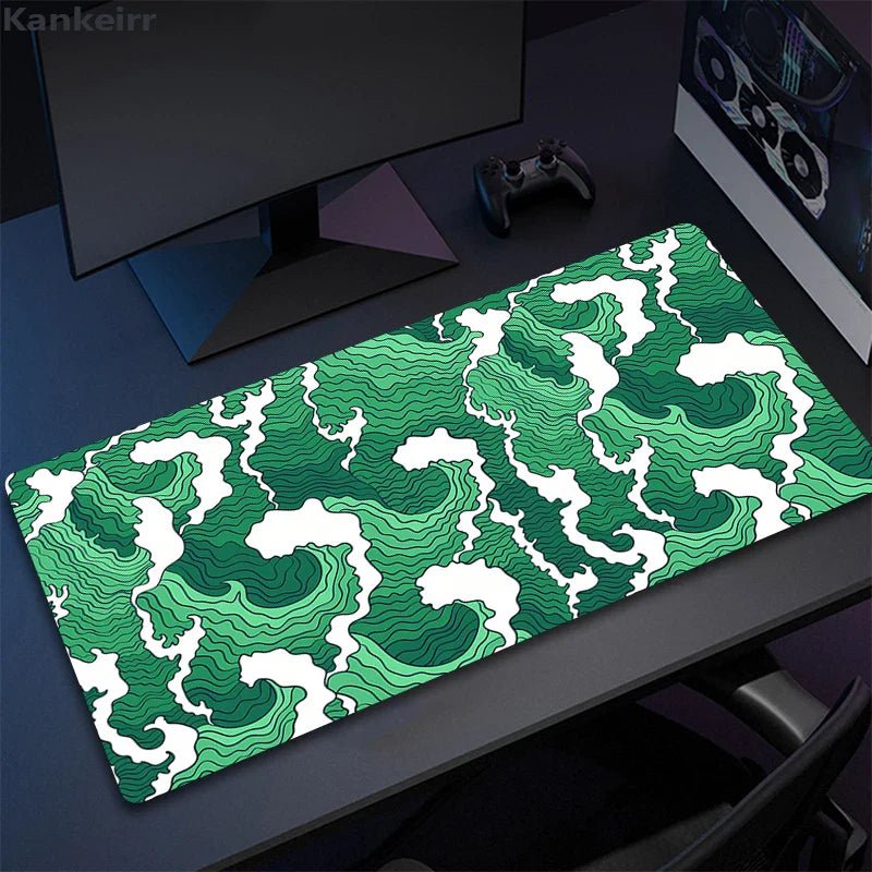 Mousepad Gamer de Borracha Antiderrapante (Arte Japonesa) - BoostedBit - BoostedBit - Rosa - 300x700x3mm -