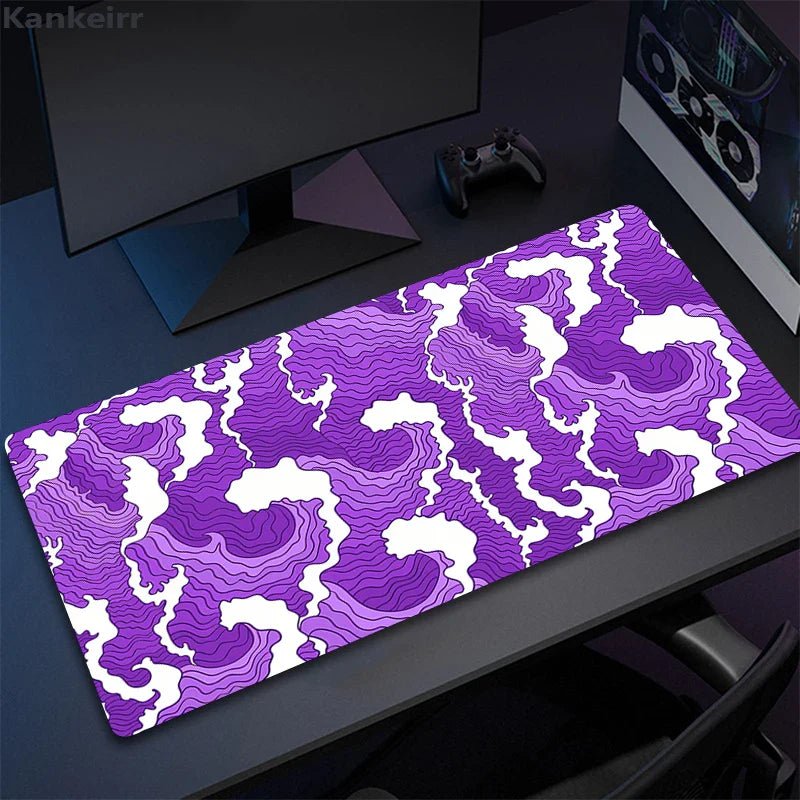 Mousepad Gamer de Borracha Antiderrapante (Arte Japonesa) - BoostedBit - BoostedBit - Rosa - 300x700x3mm -