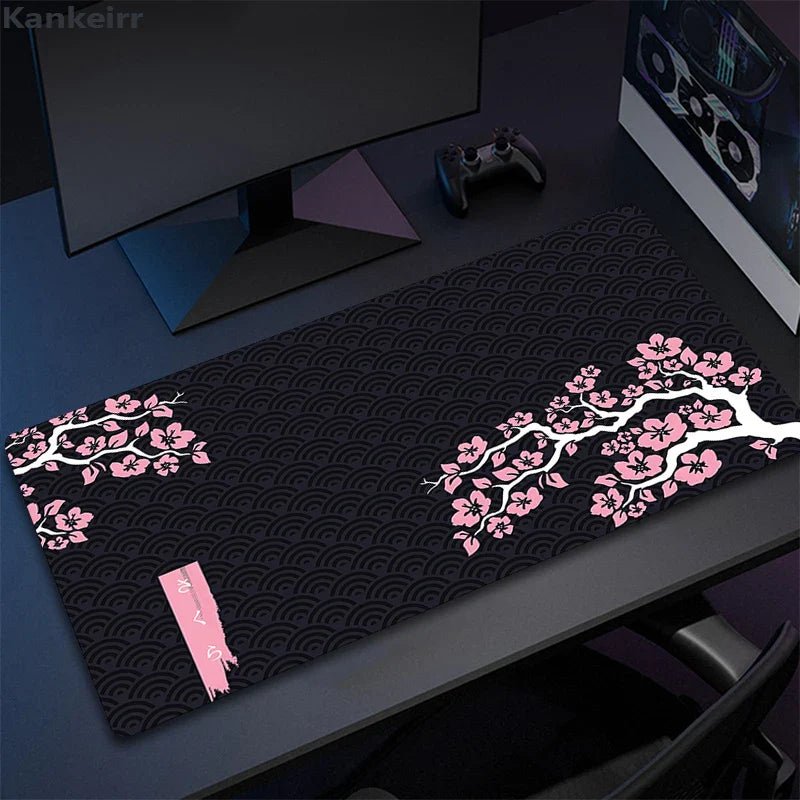 Mousepad Gamer de Borracha Antiderrapante (Sakura) - BoostedBit - BoostedBit - Rosa - 300x800x3mm -
