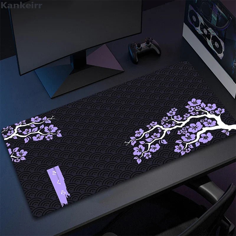 Mousepad Gamer de Borracha Antiderrapante (Sakura) - BoostedBit - BoostedBit - Roxo 2 - 400x900x3mm -