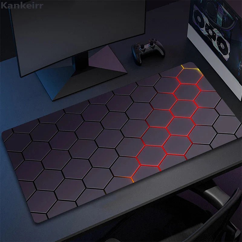 MousePads Gamer de Borracha Antiderrapante (Geométrico) - BoostedBit - BoostedBit - Geométrico 1 - 300x600x3mm -