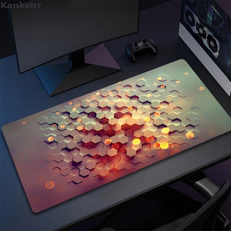 MousePads Gamer de Borracha Antiderrapante (Geométrico) - BoostedBit - BoostedBit - Geométrico 2 - 300x700x3mm -