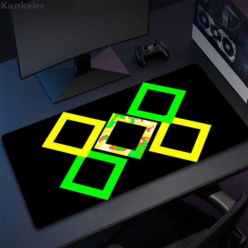 MousePads Gamer de Borracha Antiderrapante (Geométrico) - BoostedBit - BoostedBit - Geométrico 5 - 300x600x3mm -