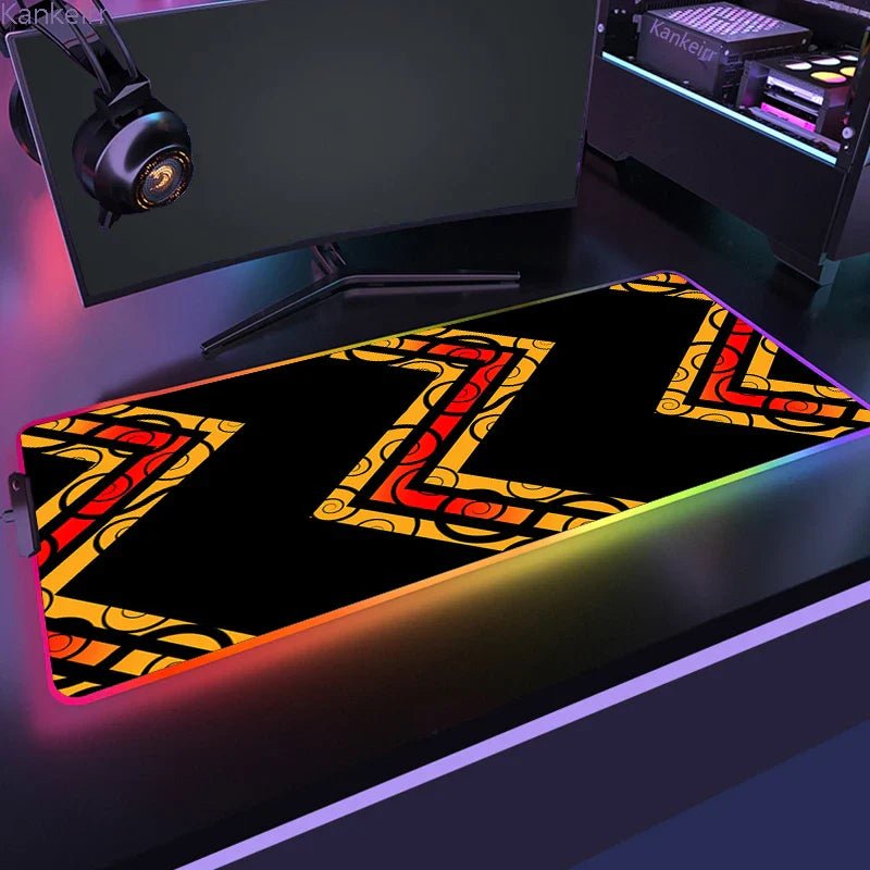 MousePads Gamer RGB de Borracha Antiderrapante (Geométrico) - BoostedBit - BoostedBit - Geométrico 20 - RGB 300x600x3mm -